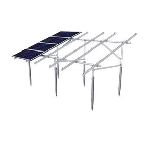 Système de montage <span class=keywords><strong>solaire</strong></span> au sol en acier galvanisé à chaud / Support / Structure résistant aux vents jusqu'à 60 m/s, durée de vie de 25 à 30 ans - Product Image 1