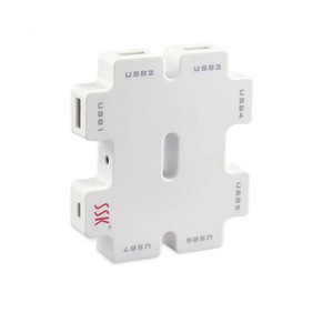 SSK <b>USB</b> Hub 7 Ports <b>USB</b> 2.0 Plastic Desktop <b>Splitter</b> For Computer - Product Image 1
