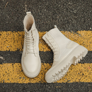 Bottines à talon bas épais tendance pour femmes, style chaussette - Product Image 2