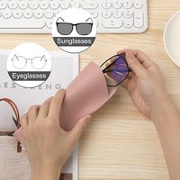 Étui à lunettes en cuir PU, étui souple pour lunettes de soleil, étui pour lunettes de lecture, étui de protection fin