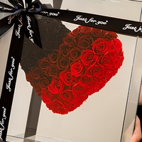 Vente en gros de roses éternelles multicolores en boîte cadeau pour anniversaire, fête des enseignants, Saint-Valentin et Noël