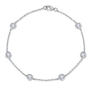 All Fashion High Quality White Gold Rhodium Plated <b>Moissanite</b> Necklace Bracelet Set Trendy Anniversary <b>Jewelry</b> - Product Image 2