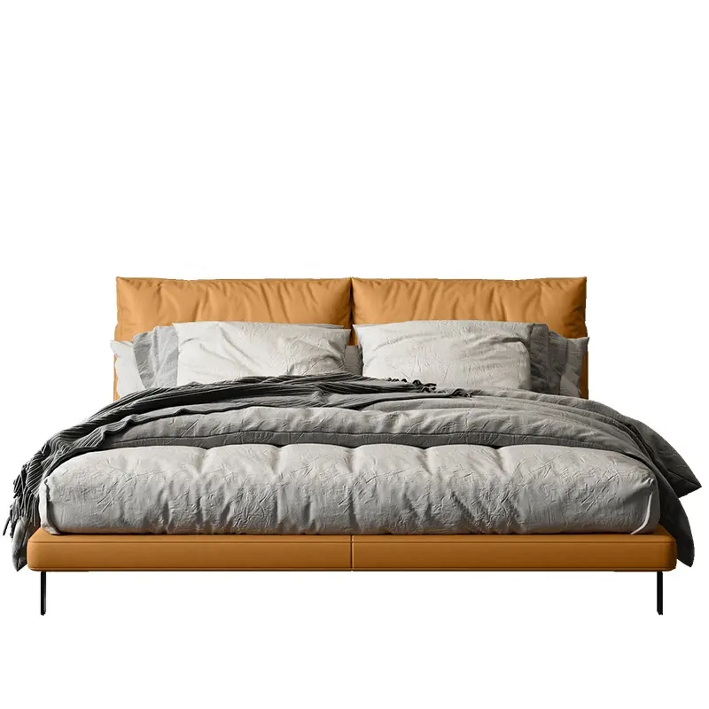 new model dark gray modern italian luxury design suite minimalist king bed hotel bedroom furniture set
