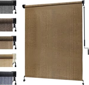 Persiana Enrollable Exterior Inalámbrica de 6'(L) X 8'(A) <span class=keywords><strong>para</strong></span> Patio, Pérgola, Porche Delantero, Gazebo - Product Image 1