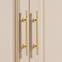 Kenop Kabinet T-Bar Warna Tembaga Brushed Berkualitas Tinggi dari Paduan Seng untuk Lemari Rak Anggur dan Pintu Kabinet Hunian Mewah