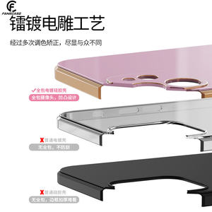 เคสหลังป้องกันเลนส์กล้องแฟชั่นใหม่,เคสโทรศัพท์ตัวยึดชุบทอง6D สำหรับ <span class=keywords><strong>VIVO</strong></span> X80 Pro X70 X60 X50 X30 - Product Image 5