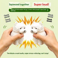 Balle Squishy DIY en blocs de construction West Highland White Terrier, moulable, à rebond lent, mignonne, sonore, anti-stress, pour ASMR
