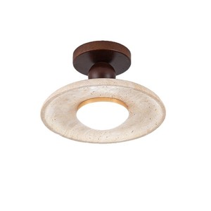 Yellow Travertine <b>Ceiling</b> <b>Light</b> Led Surface Mounted Wabi Sabi Style For Entrance Hallway Foyer Balcony Lighting Fixture - Product Image 5
