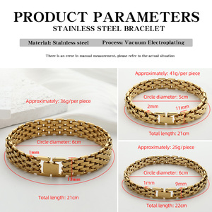 Vàng Thép Không Gỉ Chuỗi Vòng Đeo Tay Người Đàn Ông Của Phong Cách Cho Hiện Đại Nam Tính Thời Trang Và Hàng Ngày Mặc Đồ Trang Sức Mỹ Vòng Đeo Tay - Product Image 5