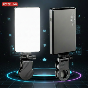 Lampe LED rechargeable M12 carrée à clip pour téléphone, éclairage d'appoint pour photographie, streaming, maquillage, <span class=keywords><strong>webcam</strong></span>, appels Zoom, lumière vidéo de poche - Product Image 1