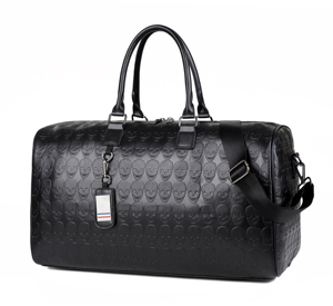 Manufacturer Custom Large <b>Men</b> Travel Duffle <b>Bag</b> <b>Weekender</b> <b>Bag</b> China Indentation Design <b>Leather</b> PU Overnight <b>Bags</b> Fashion Unisex - Product Image 1