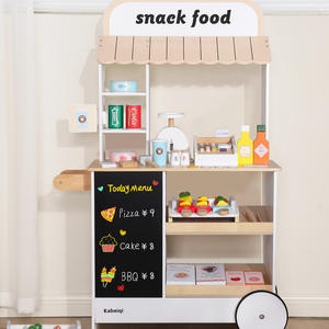 Carrito <span class=keywords><strong>de</strong></span> Cocina <span class=keywords><strong>de</strong></span> Juguete <span class=keywords><strong>de</strong></span> Madera con <span class=keywords><strong>Comida</strong></span> <span class=keywords><strong>de</strong></span> Juguete, Pizza, Pastel y Caja Registradora <span class=keywords><strong>para</strong></span> Niños, <span class=keywords><strong>para</strong></span> Jugar a Cocinar y a Roles, Ecológico y Duradero - Product Image 2