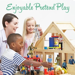 Ensemble de 10 figurines de maison de poupée familiale Offre Spéciale personnalisées <span class=keywords><strong>Pompier</strong></span> Officier de police Médecin-<span class=keywords><strong>Action</strong></span> Figure Pretend Play for Kids - Product Image 4