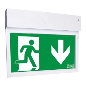 Luminaria di Emergenza Beghelli con Freccia Verde 24 M per Uscita di Emergenza - Product Image 1