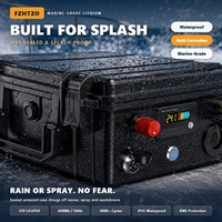 Baterai Motor Trolling LiFePO4 12V 50Ah, Baterai Marine Deep Cycle untuk Perahu, Memancing, Kayak dengan BMS