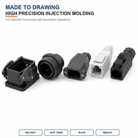 Moulage par injection de haute précision sur mesure pour connecteurs industriels avec opérations secondaires