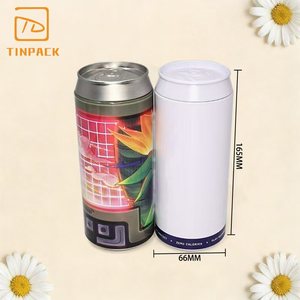 Boîte en étain ronde personnalisée avec couvercle pour serviettes compressées et vêtements à séchage rapide - Product Image 1