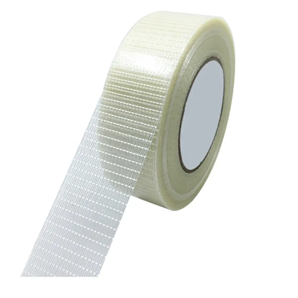 clean removal cross weave glass fiber laminated adhesive package tape for home appliance