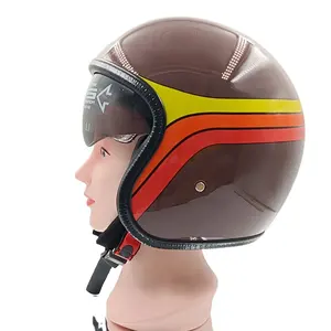 주문 색깔 및 로고 전기 스쿠터 autobike Casco 헬멧 점 ECE 승인 3/4 얼굴 기관자전차 열려있는 얼굴 헬멧