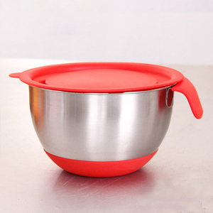 Tigelas para alimentos, tampas herméticas de silicone para armazenamento de alimentos de cozinha, tigela de mistura de salada com alça, fatiador - Product Image 6
