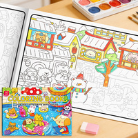 Livre de coloriage pour enfants avec des scènes d'animaux mignons, des dessins animés amusants, des parcs aquatiques, des fermes, des jardins, des activités de dessin et de coloriage