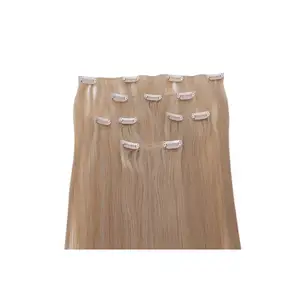 18 -30 Inch Real Human Remy Hair Virgin Human Hair Invisible Fiber Seamless Clip Ins Hair Extension