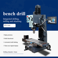 Machine-outil de bureau tout-en-un pour perçage, fraisage et taraudage, haute précision, multifonctionnelle, mouvement automatique des outils