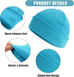 Gorros de Punto de Invierno Unisex, 76 Colores, con Puño, Diseño de Pescador, Acrílicos, Personalizables con Logotipo - Product Image 5