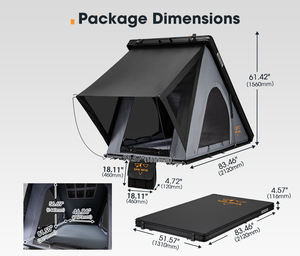 Carpa de Techo Rígida para Auto SAN HIMA de Instalación Rápida, Ligera, de Aluminio, con Portaequipajes para Camping Todoterreno 4x4 - Product Image 4