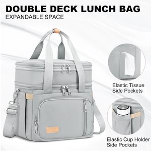 Free sample Portable Large Waterproof Insulated Lunch Box Soft Cooler <b>Cooling</b> Tote Lunch <b>Bag</b> for Adults - Product Image 6