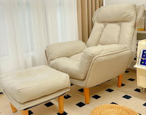 Grand et petit pouf de salon <span class=keywords><strong>en</strong></span> lin, fauteuil lounge, siège, pouf, pouf moelleux, tatami, canapé, salon, chambre à coucher, conversation décontractée - Product Image 4