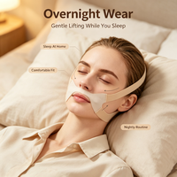 Bandeau facial réutilisable en V pour le sommeil, sangle de lifting anti double menton, sangle amincissante pour le visage, modelateur physique de la mâchoire, à porter jour et nuit