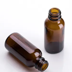 Flacone di vetro contagocce per tintura vuota da 60ml bottiglie di olio essenziale di vetro ambrato da 2 once con tappi dorati