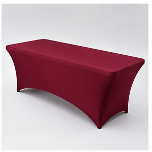 Easy Setup Royal Blue 8ft Spandex <b>Table</b> <b>Cover</b> Stretch Fitted <b>Table</b> Cloth Corporate Expo <b>Waterproof</b> Durable Eco-Friendly - Product Image 1