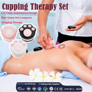 Set Terapi Bekam Vakum Elektrik Pintar Gua Sha Alat Pijat Pintar Portabel Alat Pijat Bekam - Product Image 1