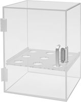 Armoire à cornet de crème glacée 9 trous support de cône de gaufre rouleau d'oeuf clair vitrine en acrylique Transparent avec porte