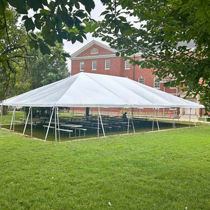 Carpa Blanca Impermeable para Bodas con Paredes Laterales Transparentes, Ideal para Fiestas, Cumpleaños en el Jardín, 6x9m, Carpas para Eventos - Product Image 1