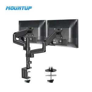 MOUNTUP Wholesale Double Monitor Arm Dual Monitor Mount Computer Monitor Stand