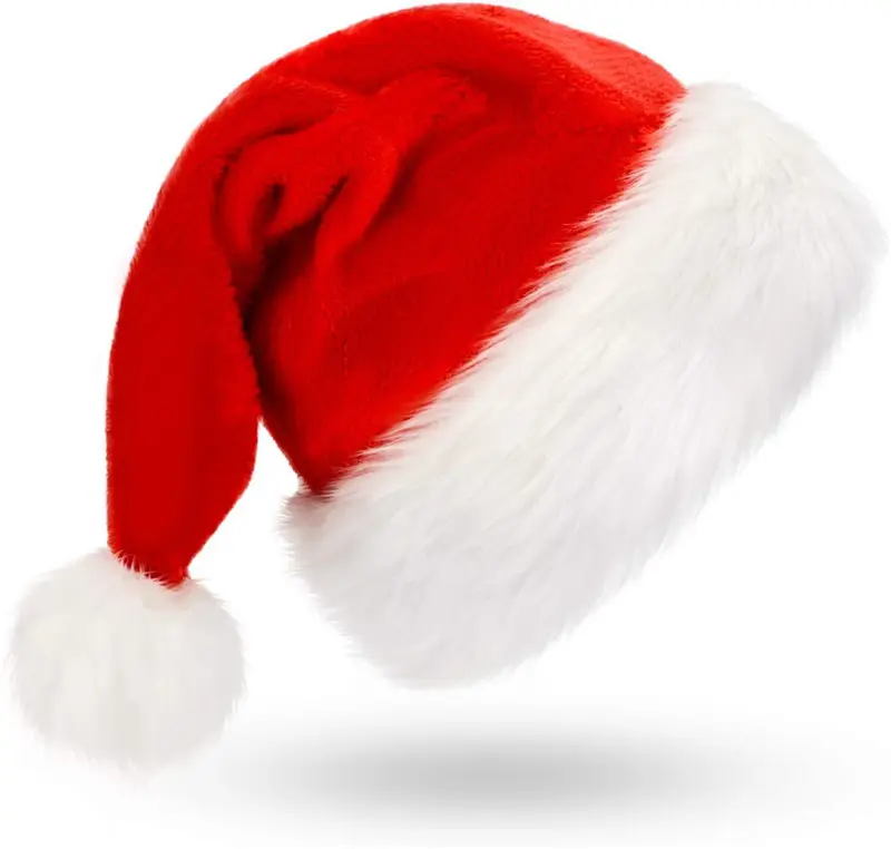 Оптовая продажа, товары OEM, рождественские украшения, рождественские шапки Санта-Клауса