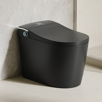 Inodoro Inteligente Moderno para Baño de Cerámica Negra con Control Electrónico Automático y Bidé