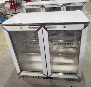 Nevera Exhibidora de Bebidas y Cerveza de 2 Puertas con Parte Trasera de Acero Inoxidable - Nevera Exhibidora Comercial para Bar - Product Image 3