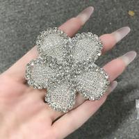Robe de mariée nuptiale petite fleur perlée diamant strass appliques pour la décoration de ceinture
