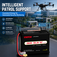 بطارية طائرة بدون طيار VIWIPOW OEM ODM بالجملة، عرض ترويجي لبطارية 14S 28000 مللي أمبير في الساعة، 55.3 فولت، بطارية آمنة للطائرات بدون طيار قابلة للتخصيص