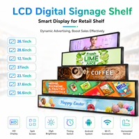 Pantalla LCD Ultra Ancha de 23.1, 24.5 y 49.5 Pulgadas, Señalización Digital con Red Android para Publicidad en Tiendas y Promoción de Marca