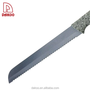 Hoja <span class=keywords><strong>de</strong></span> revestimiento antiadherente Cuchillo <span class=keywords><strong>de</strong></span> arco <span class=keywords><strong>de</strong></span> pan <span class=keywords><strong>de</strong></span> 8 pulgadas con mango pintado con patrón - Product Image 4