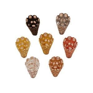 Plateau à <span class=keywords><strong>henné</strong></span> en tube creux plaqué cuivre, 7 couleurs, 22 mm de long, accessoires DIY, vente en gros - Product Image 4