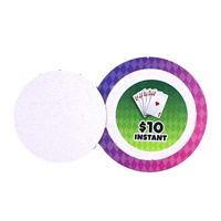 Billets à gratter à languette de tirage, style jeu d'argent, avec impression personnalisée, gagnant instantané, vente en gros