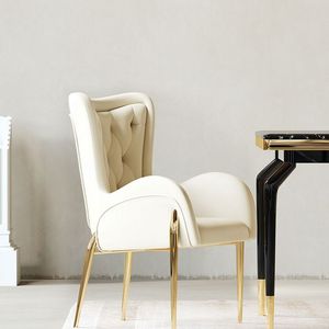 Sedia da Pranzo in Pelle Stile Nordico di Lusso Leggero Sedia da Salotto per <span class=keywords><strong>Casa</strong></span> Sedia con Schienale in Pelle Artigianale Moderna e Semplice - Product Image 3