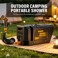 Réservoir d'eau portable pressurisé de 24 L facile à transporter, grande capacité, sac de bain extérieur, parfait pour les activités de plein air