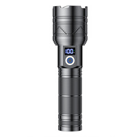 Lampe torche UV en alliage d'aluminium super lumineuse, bandes lumineuses, LED 20W, chargement USB Type-C, IP55, 5 modes, zoom, 100-1000, camping